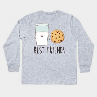 Best Friends Milk And Cookie Cute Cookie Kids Long Sleeve T-Shirt